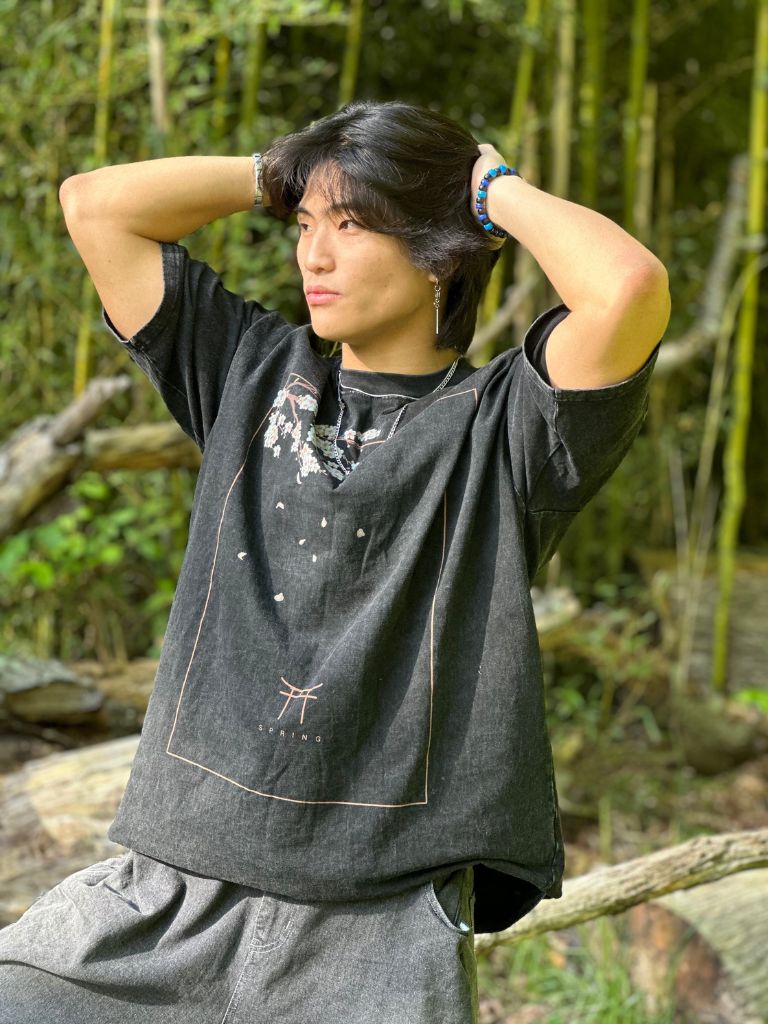 Front Print Peach Blossom Vintage T-Shirt