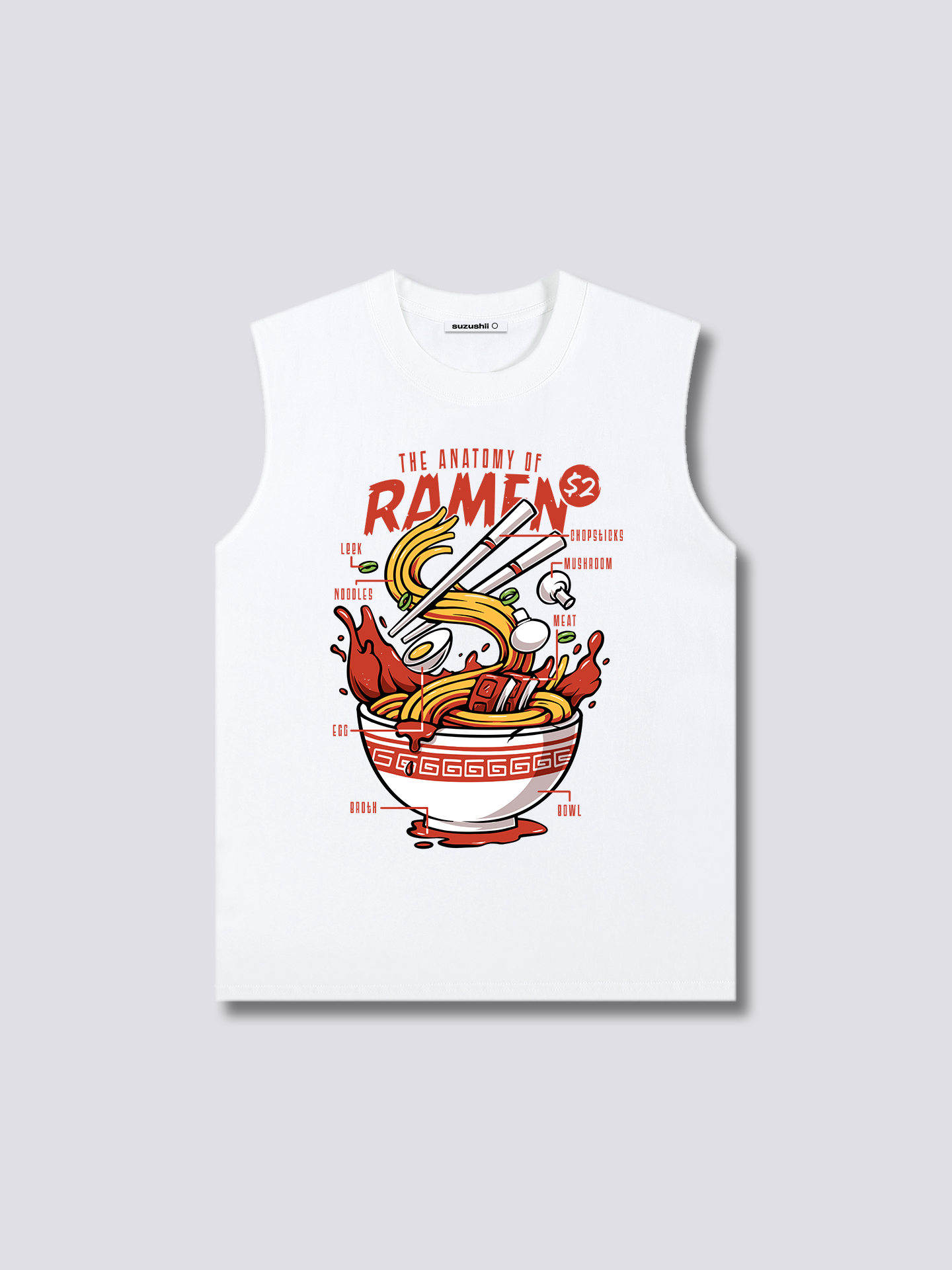 Front Print - Anatomy of Ramen Tank Top