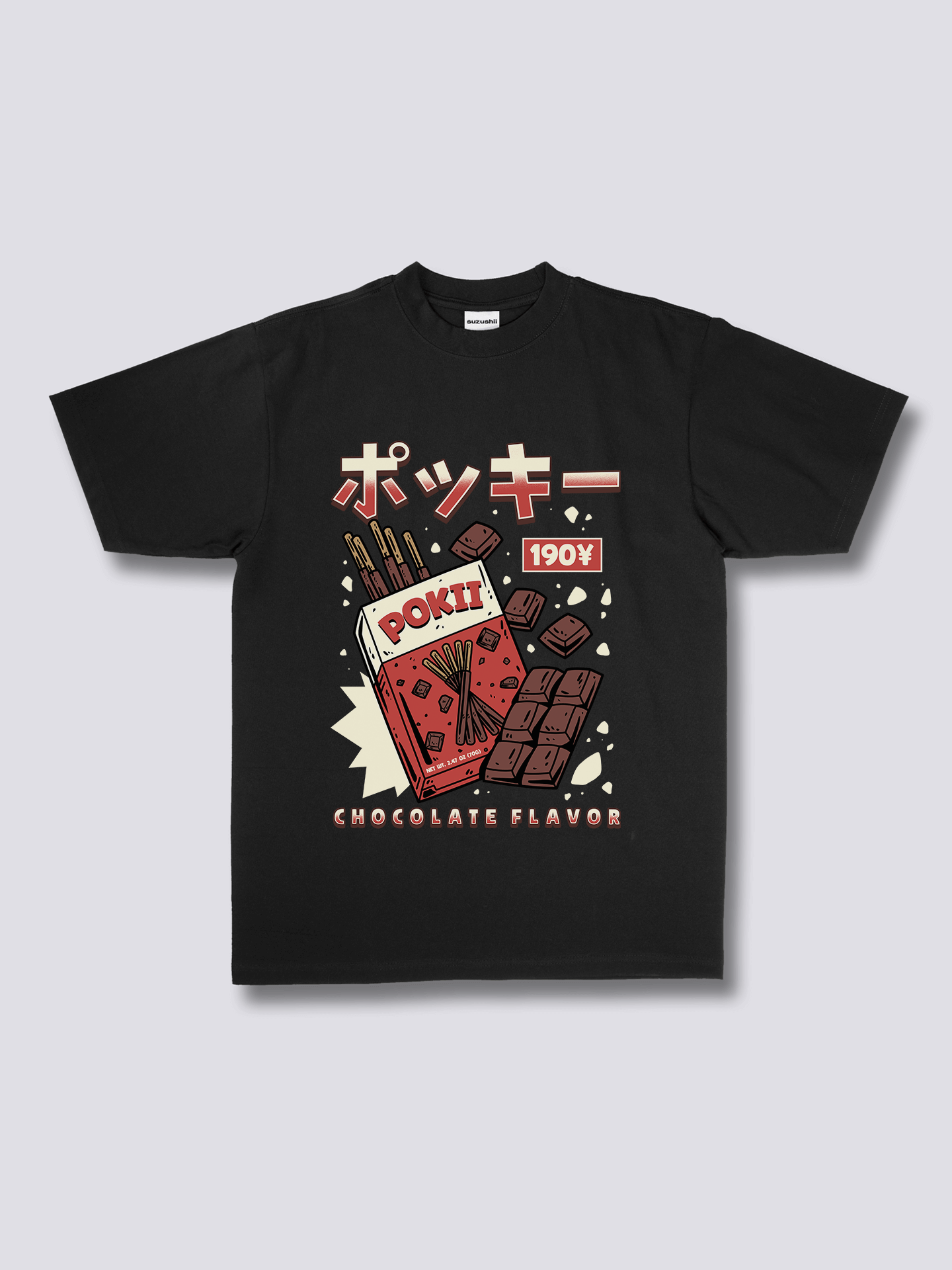 Front Print - Chocolate Pokii T-Shirt
