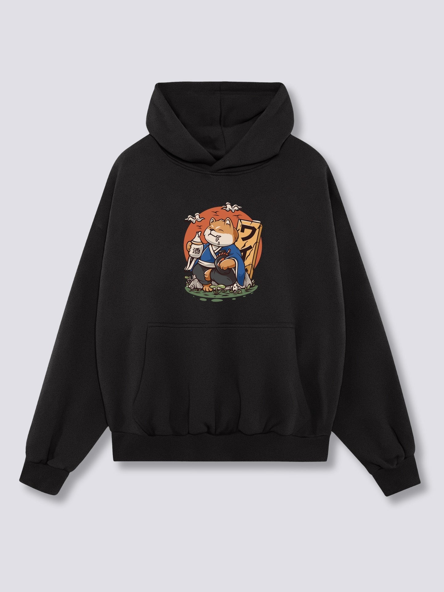 Front Print - Drunk Shiba Hoodie