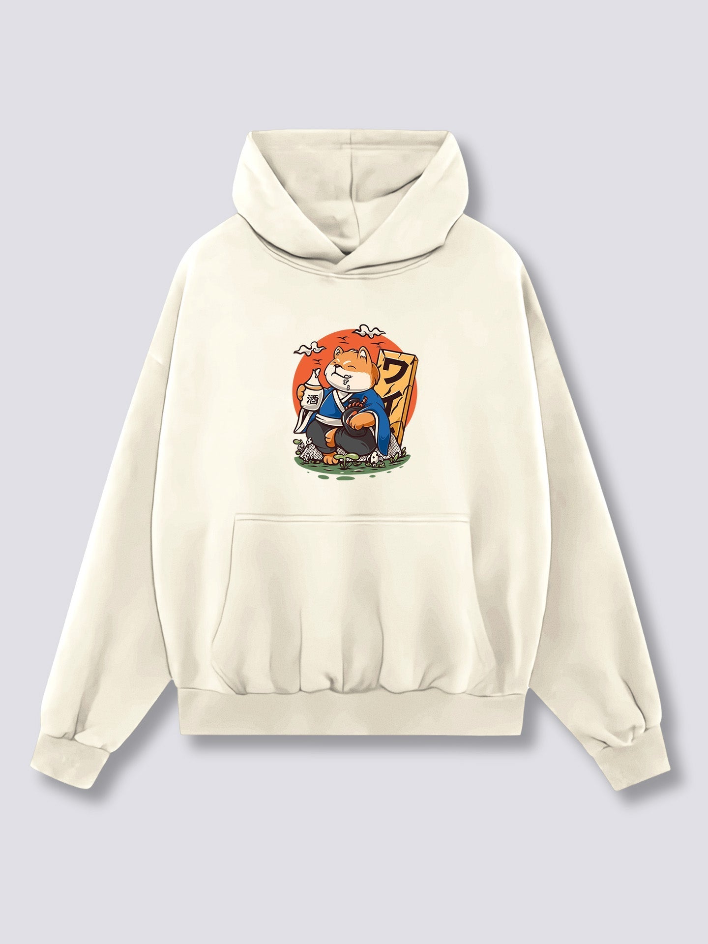Front Print - Drunk Shiba Hoodie