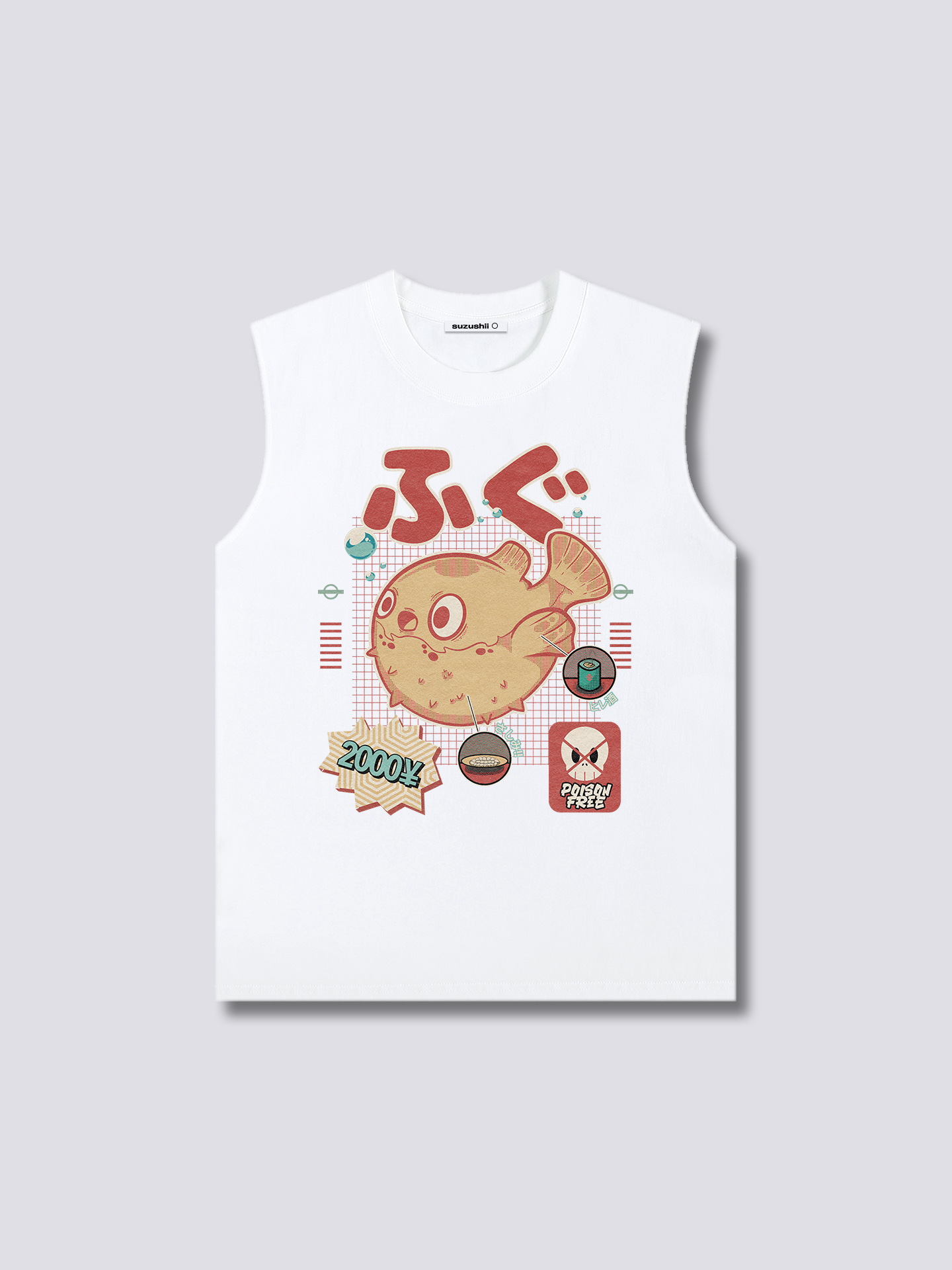 Front Print - Fugu Tank Top