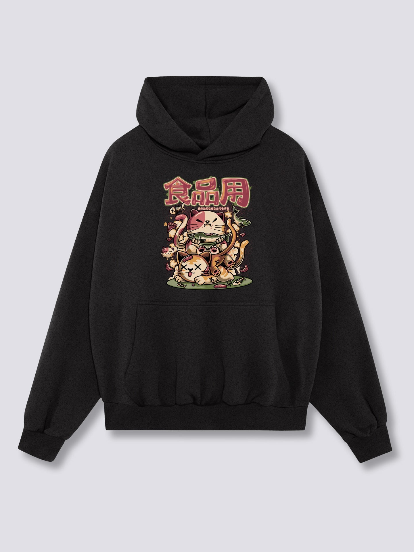 Front Print - Hungry Neko Hoodie
