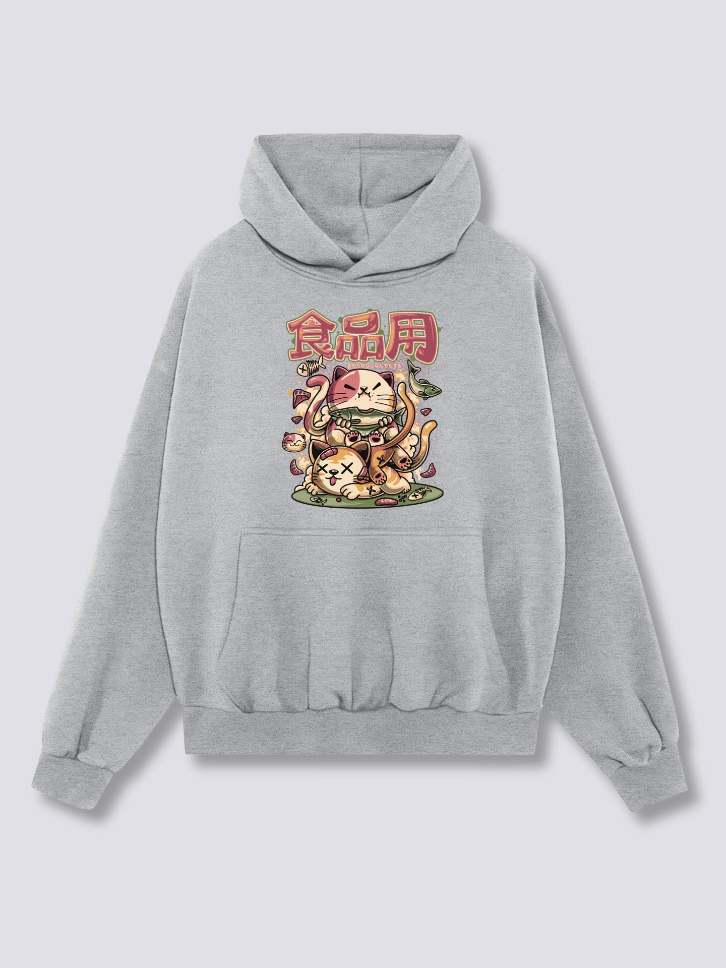 Front Print - Hungry Neko Hoodie