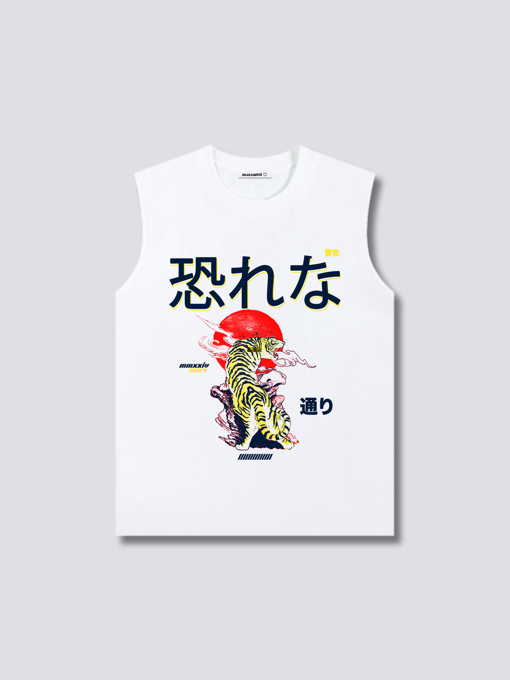 Front Print - Japan Tiger Tank Top