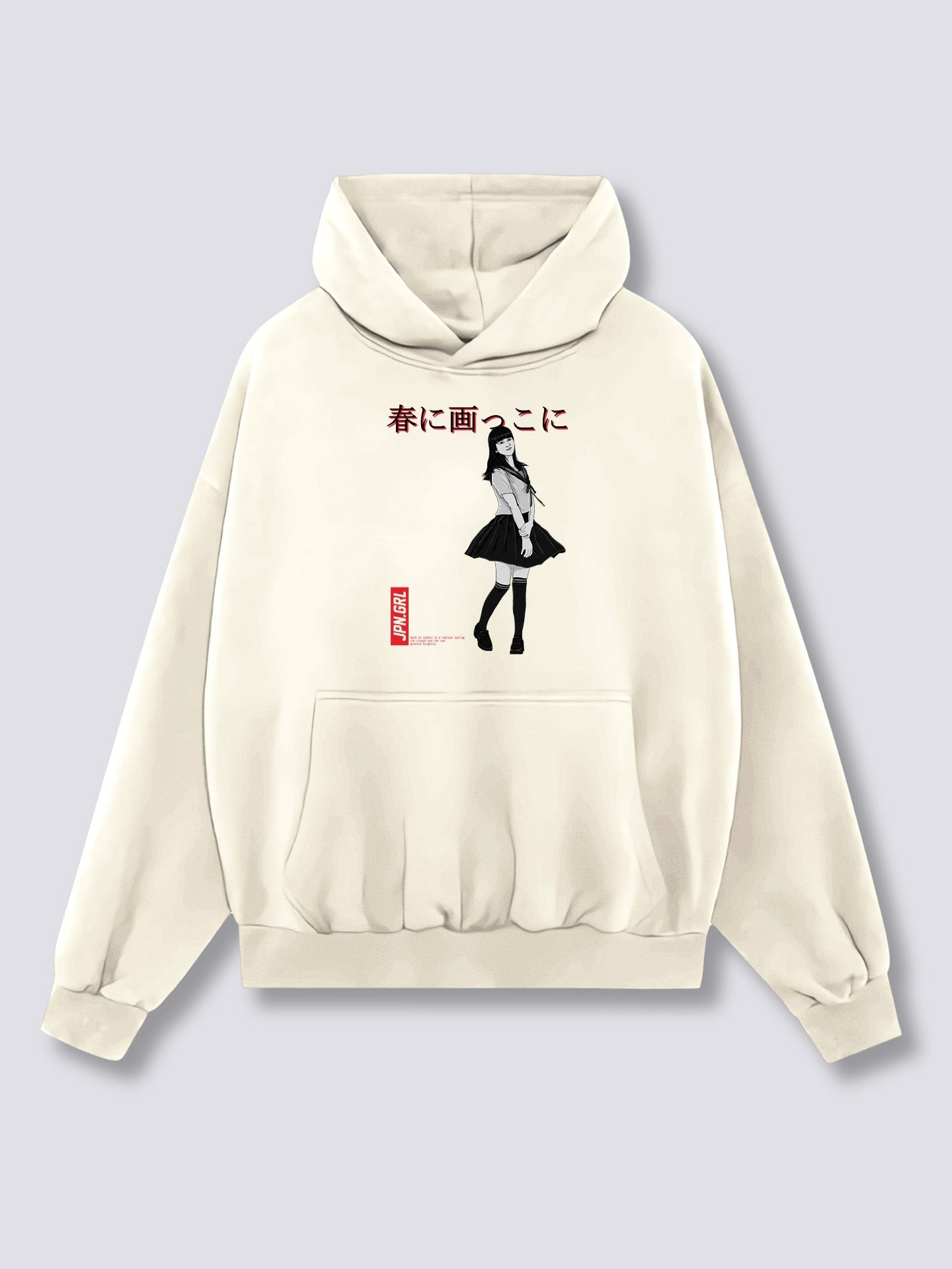 Front Print - Jpn Girl Hoodie