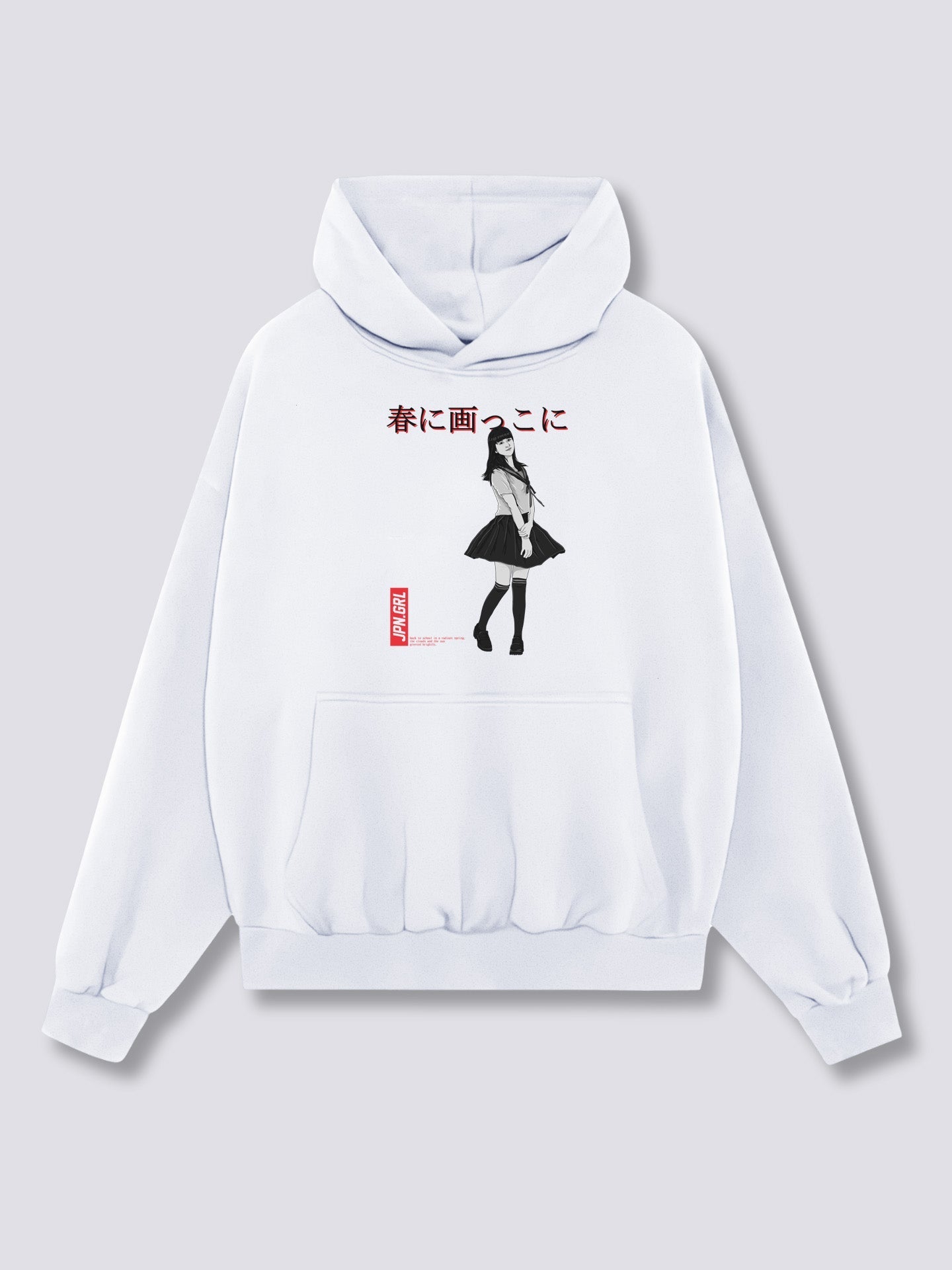 Front Print - Jpn Girl Hoodie