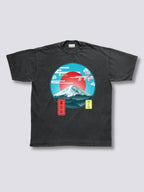 Front Print - Mount Fuji Vintage T-Shirt
