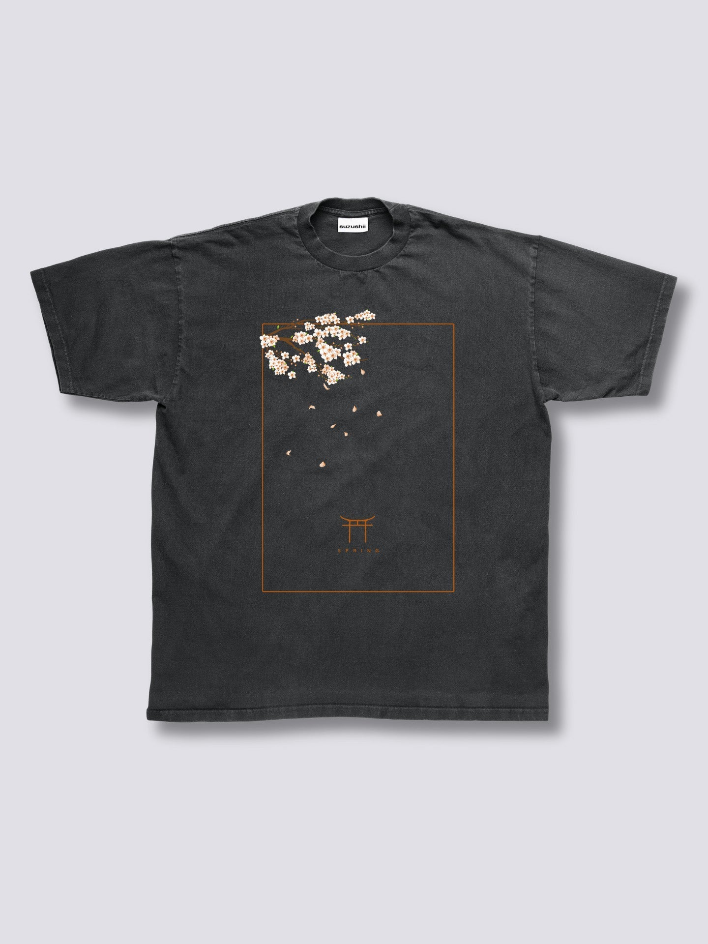 Front Print Peach Blossom Vintage T-Shirt