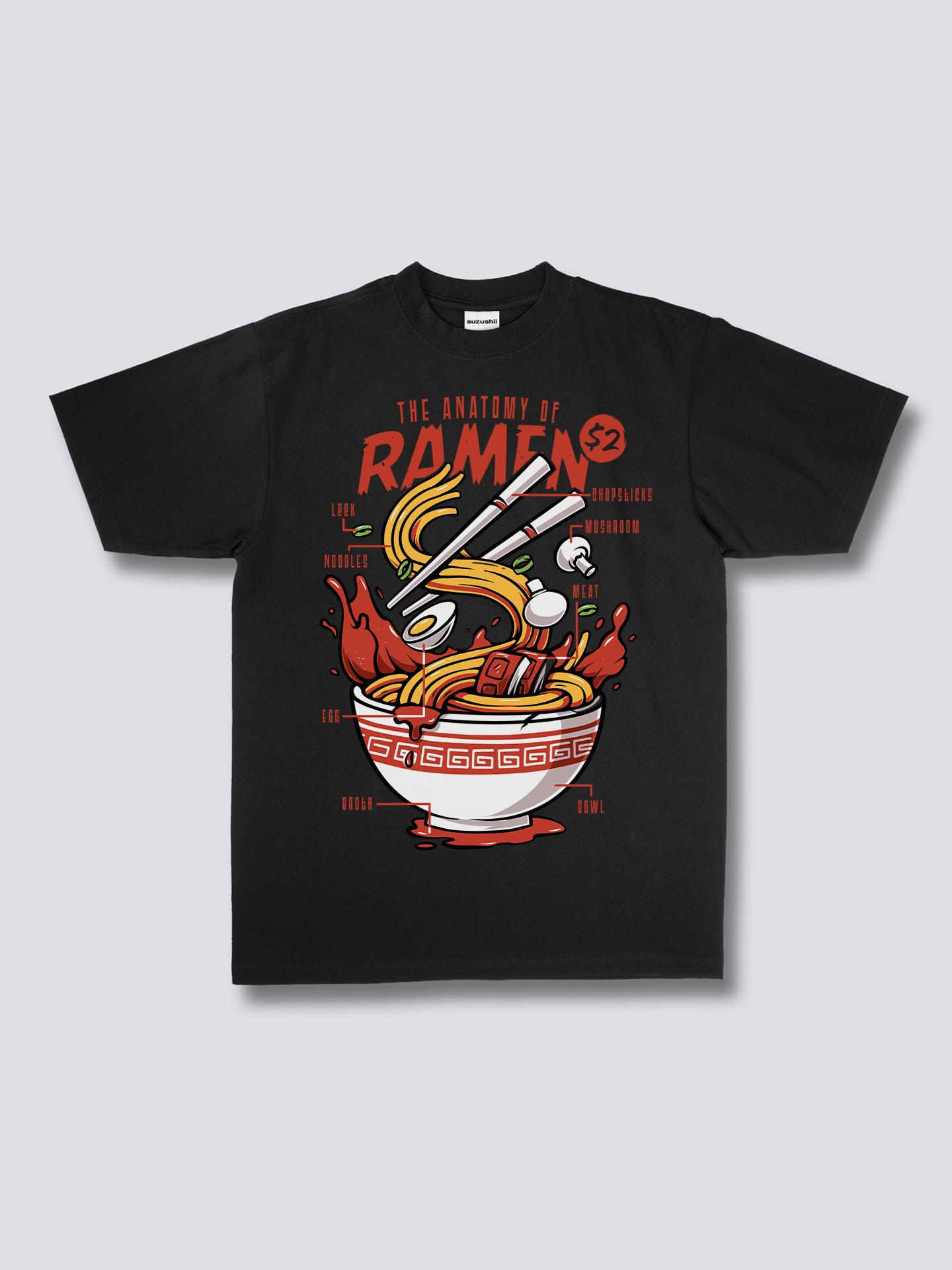 Front Print - Anatomy of Ramen T-Shirt
