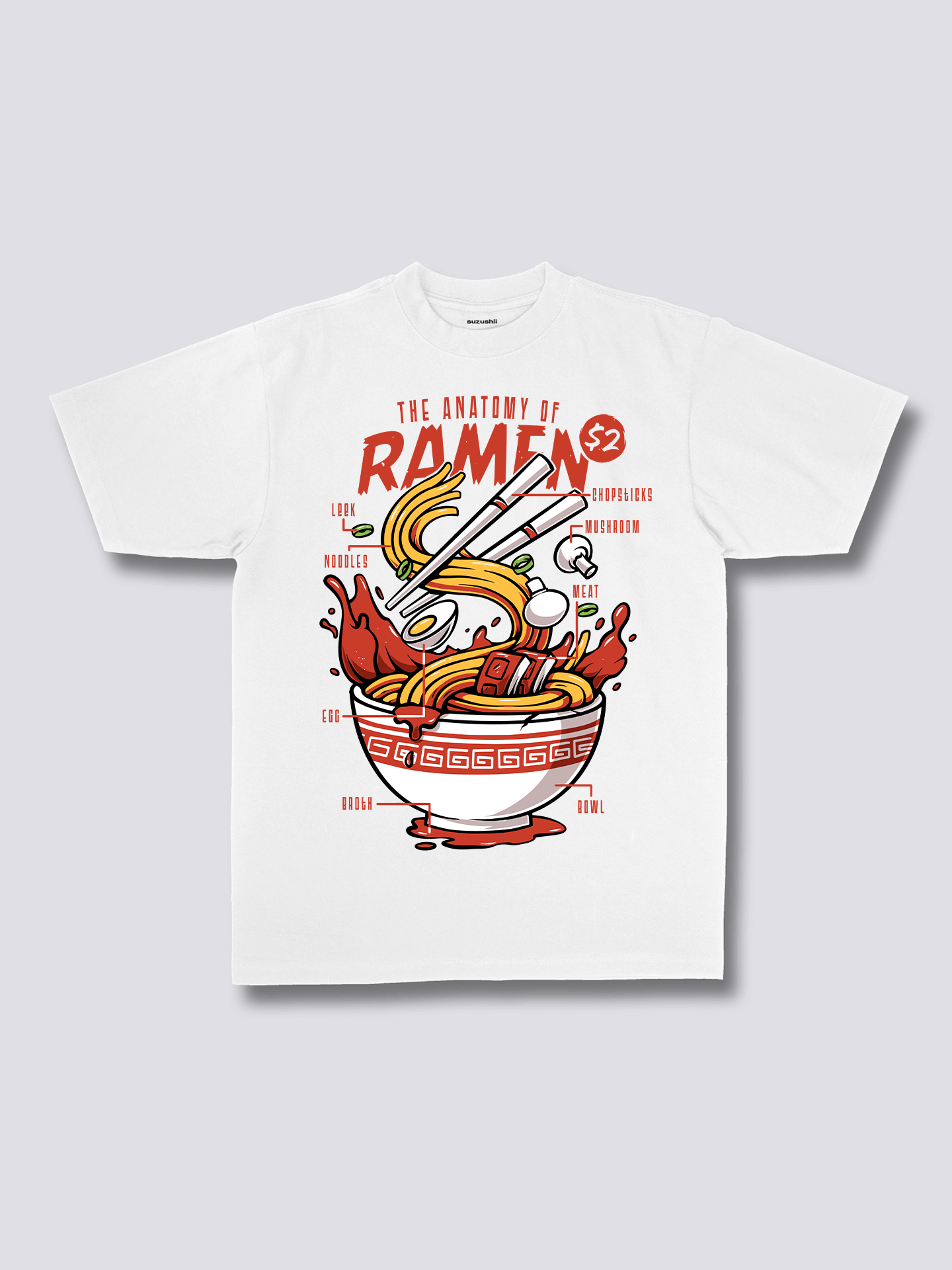 Front Print - Anatomy of Ramen T-Shirt