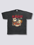 Front Print - Ramen Bath Vintage T-Shirt