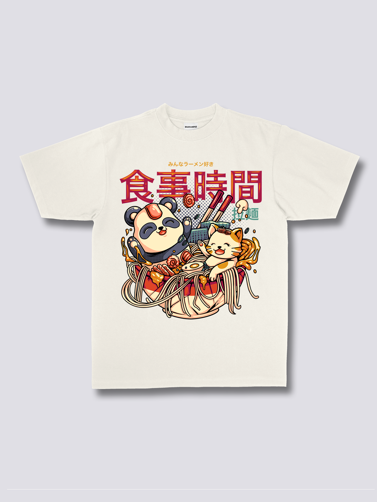 Front Print - Ramen Bath T-Shirt