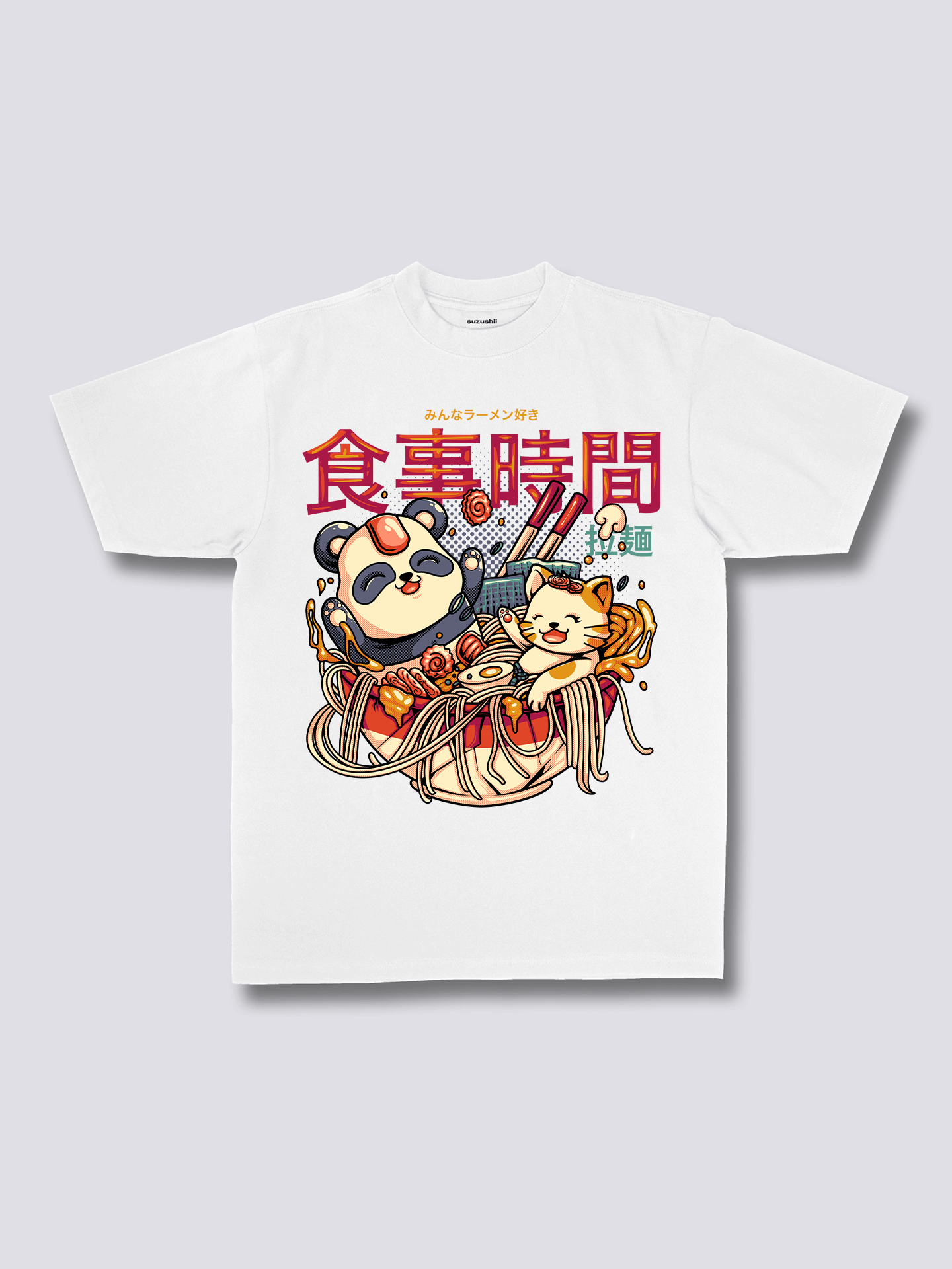 Front Print - Ramen Bath T-Shirt