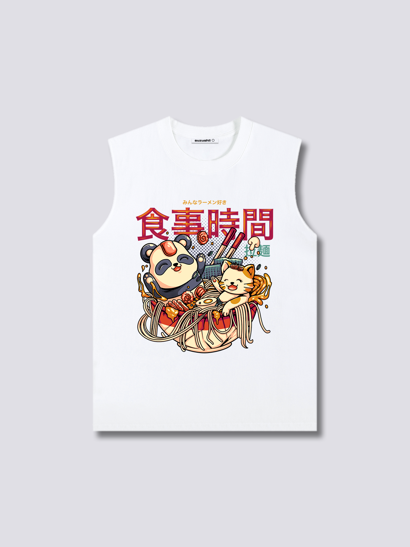Front Print - Ramen Bath Tank Top