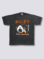 Front Print - Rice Ball Vintage T-Shirt