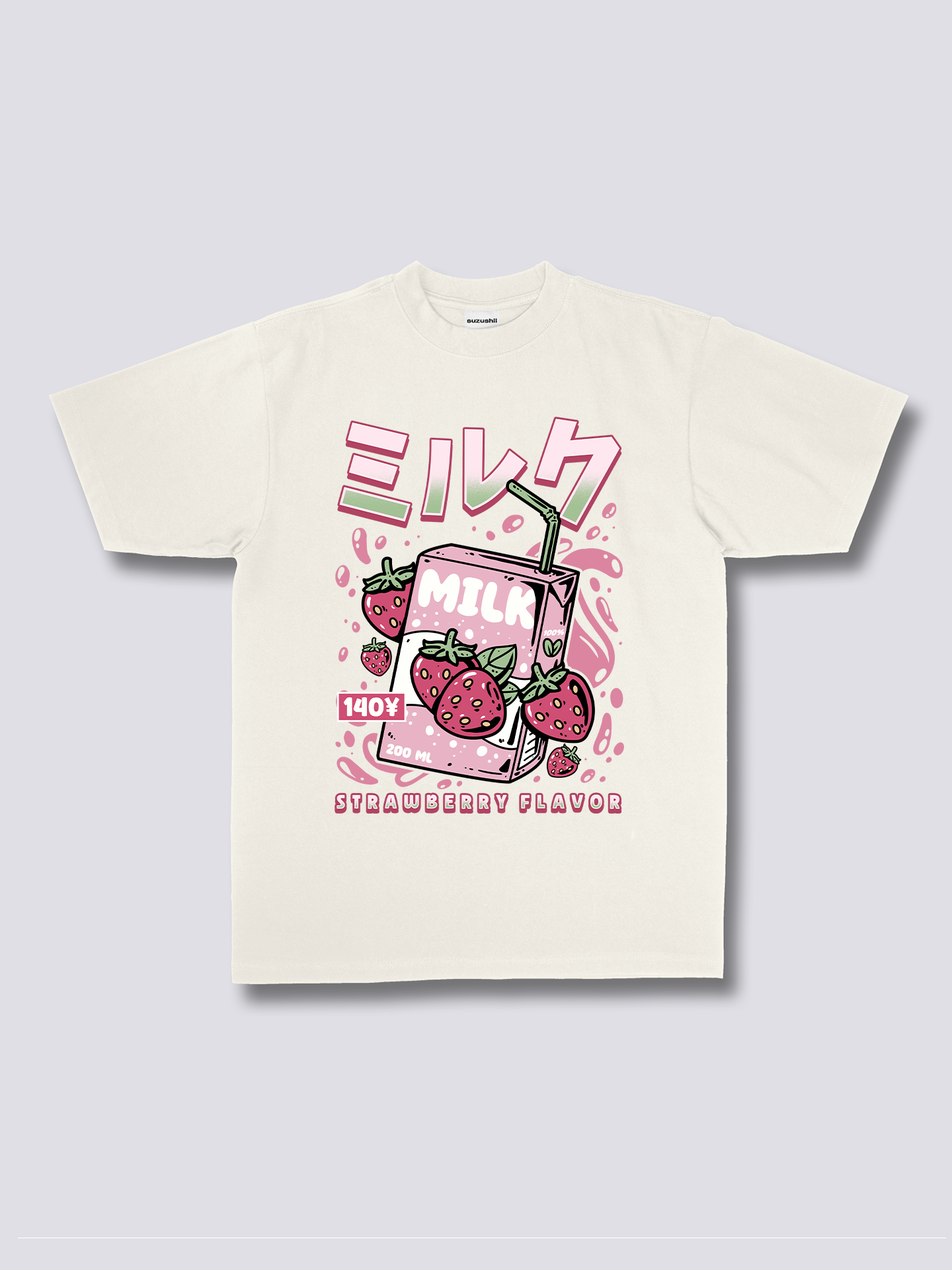 Front Print - Strawberry Milk T-Shirt