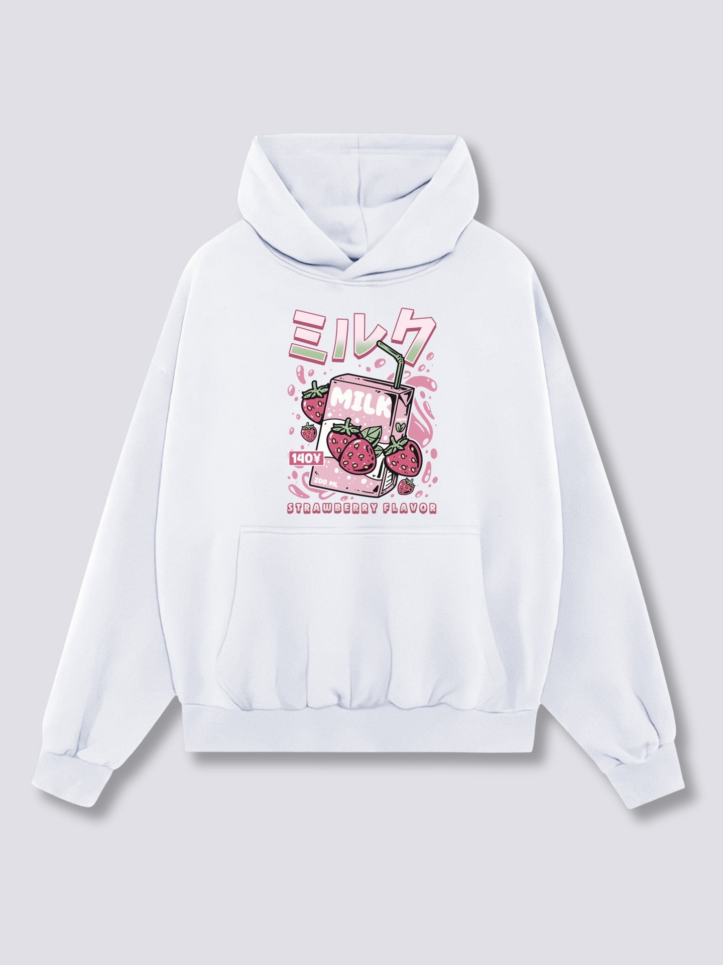 Front Print - Strawberry Milk Hoodie