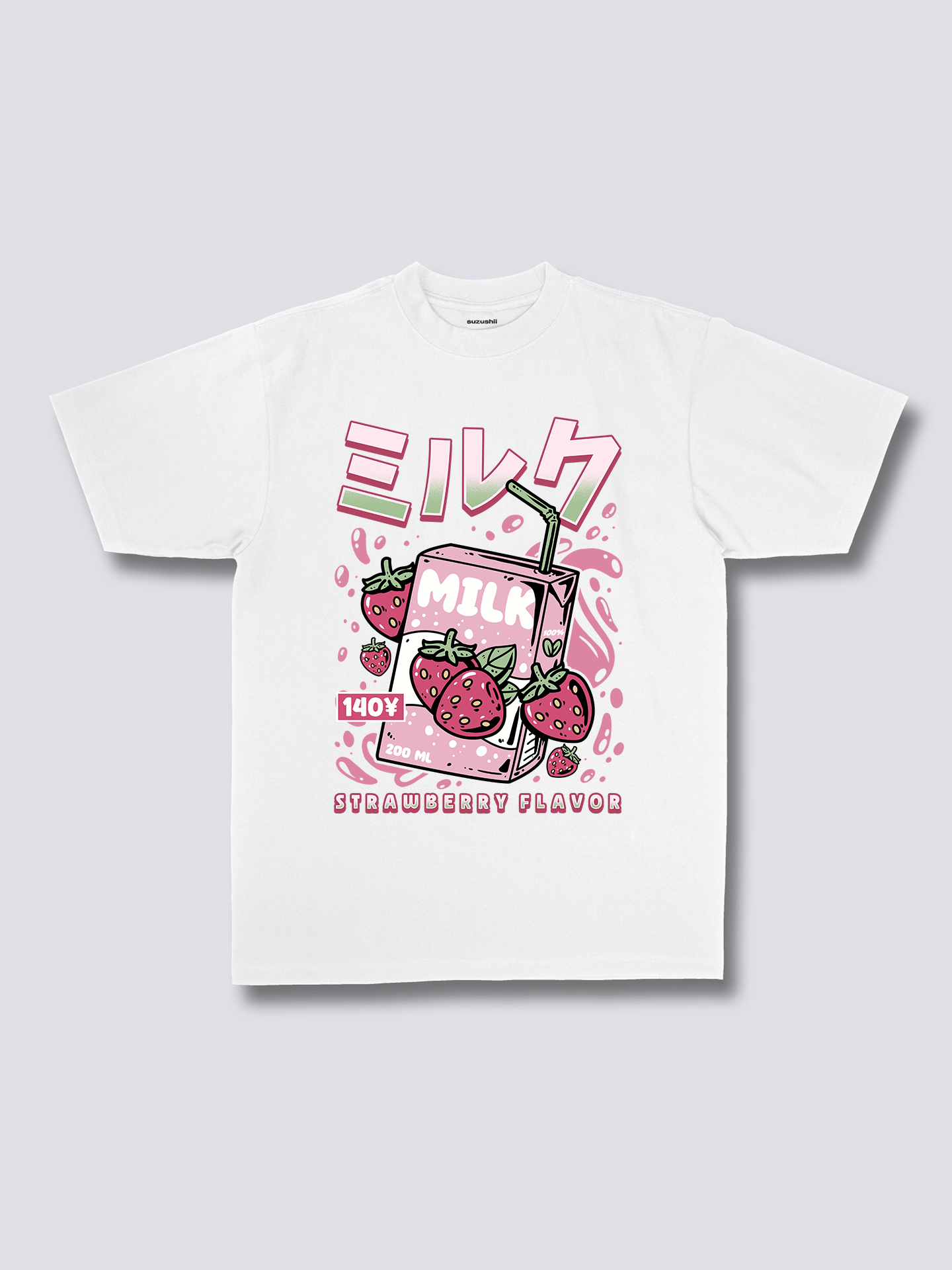 Front Print - Strawberry Milk T-Shirt