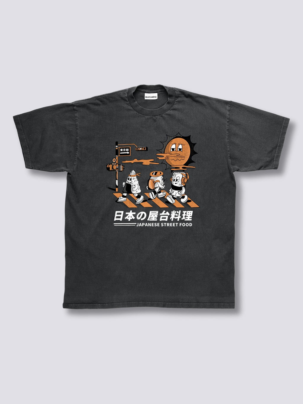 Front Print - Street Food Vintage T-Shirt