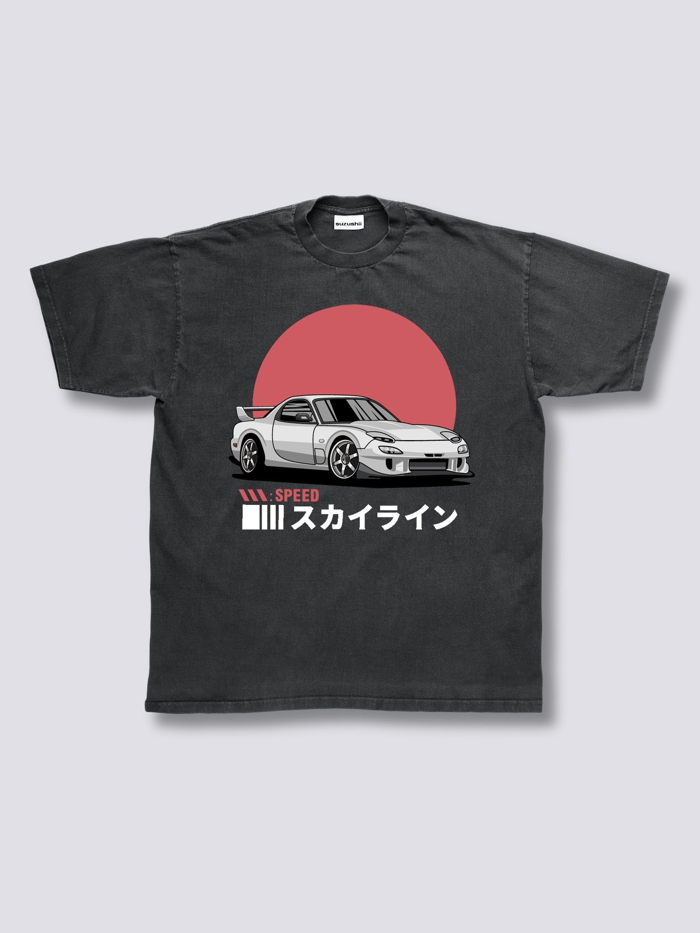 Front Print Sunrise Drive Vintage T-Shirt