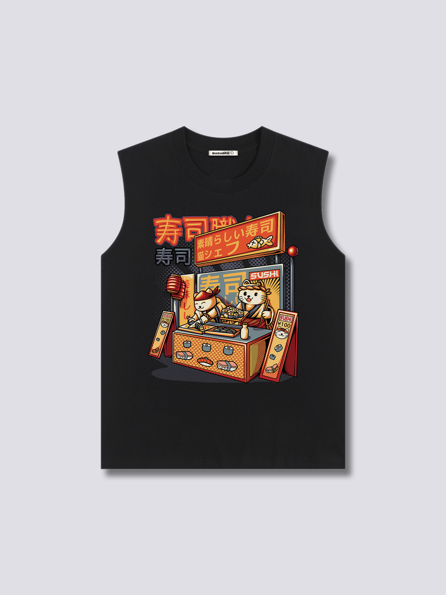 Front Print - Sushi Shop Tank Top