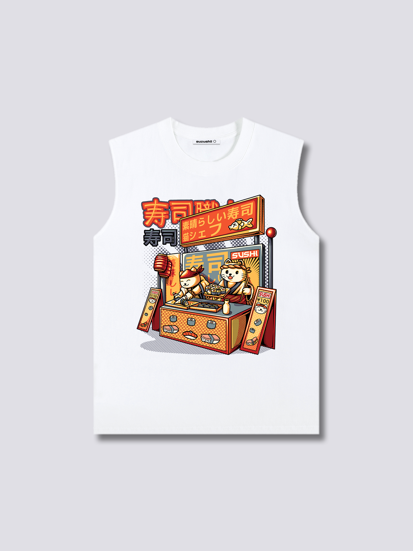 Front Print - Sushi Shop Tank Top