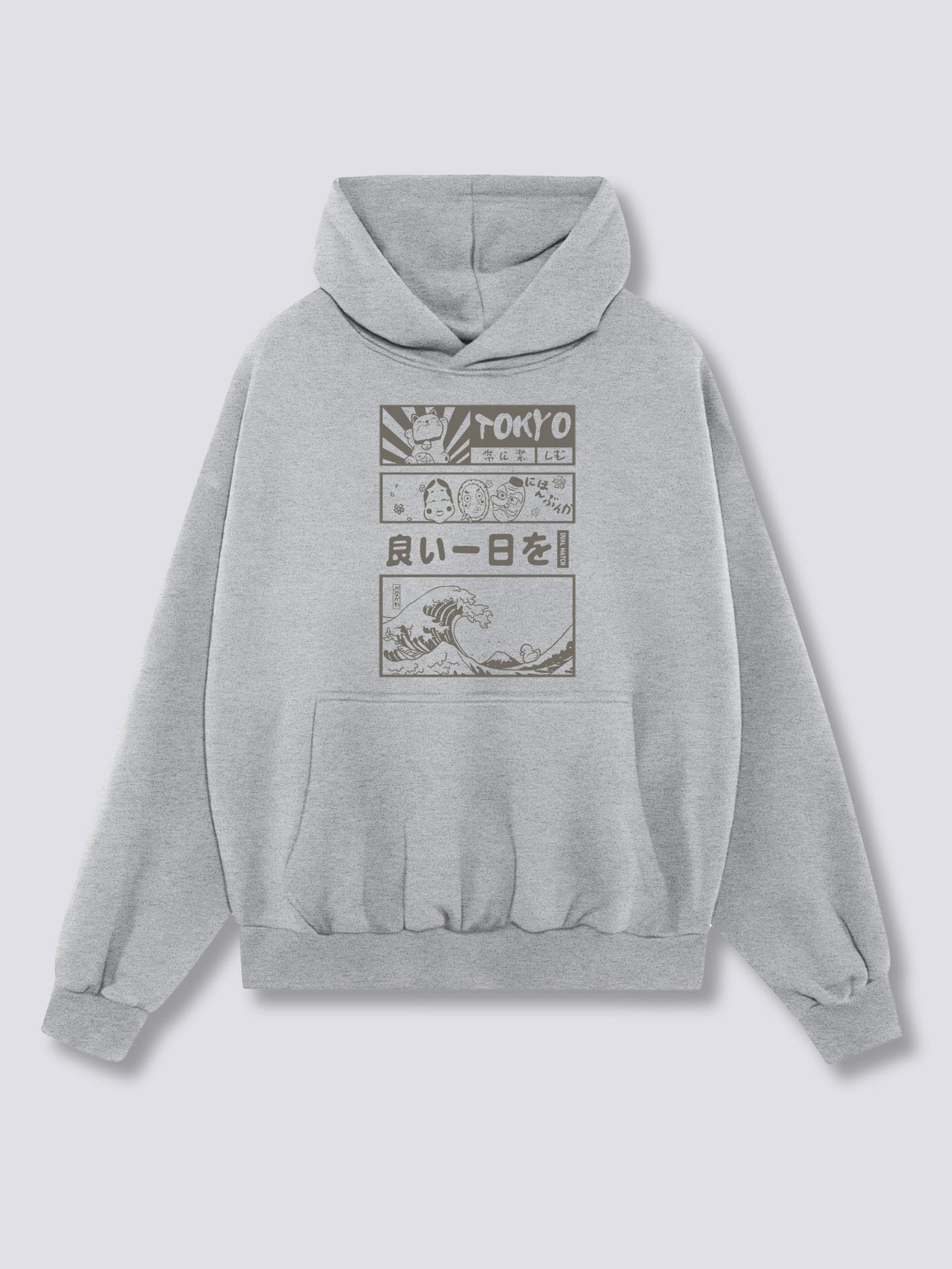 Front Print - Tokyo Wave Hoodie