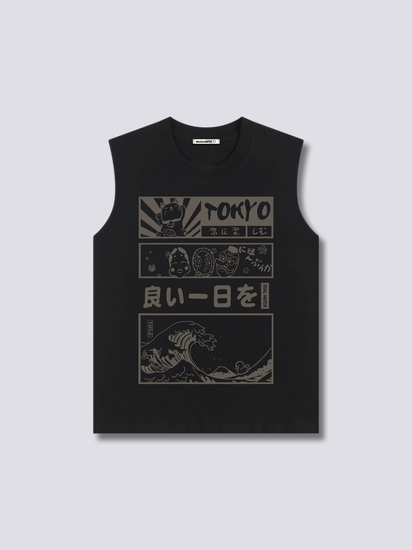 Front Print - Tokyo Wave Tank Top