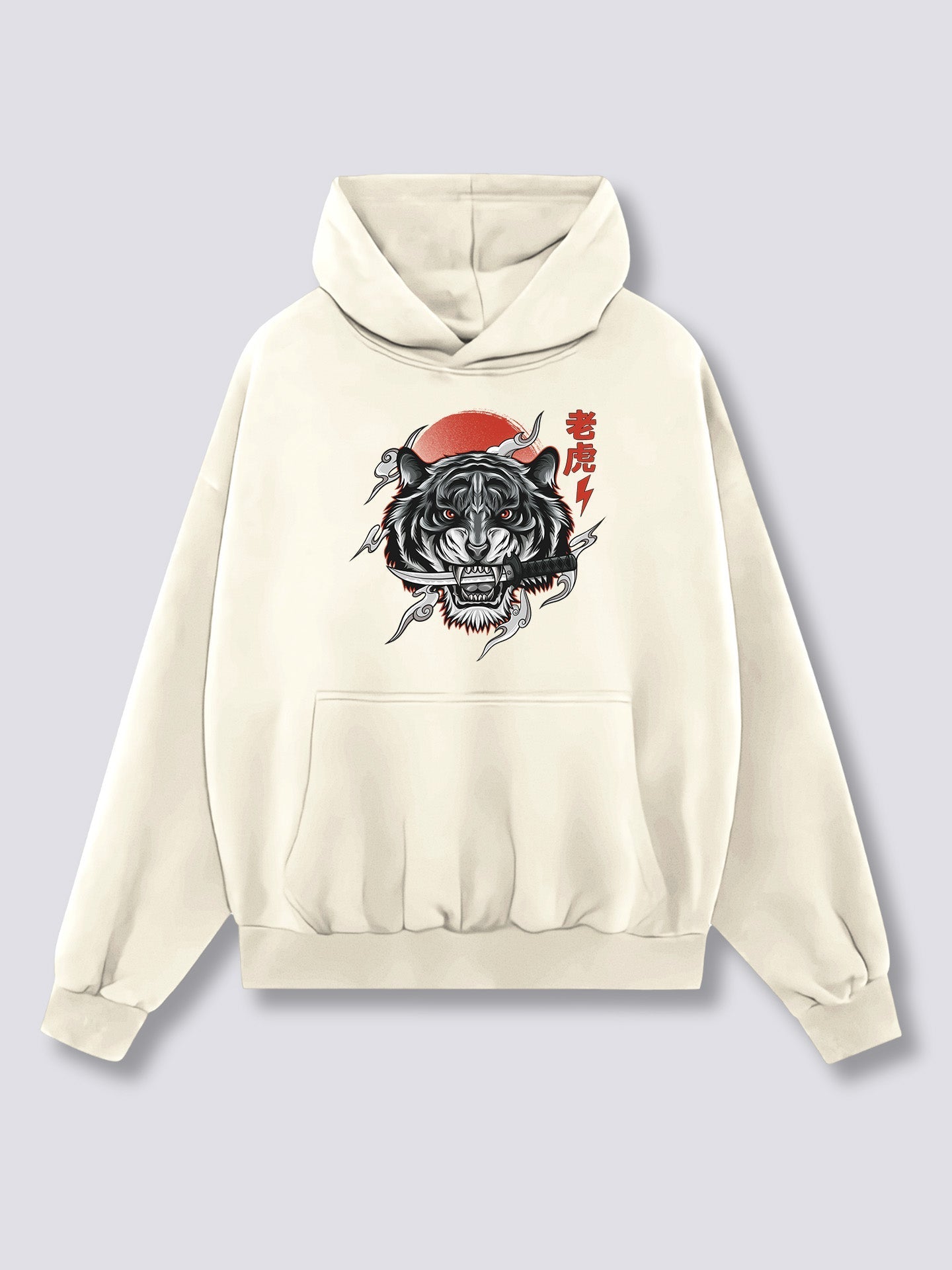 Front Print - White Tiger Hoodie