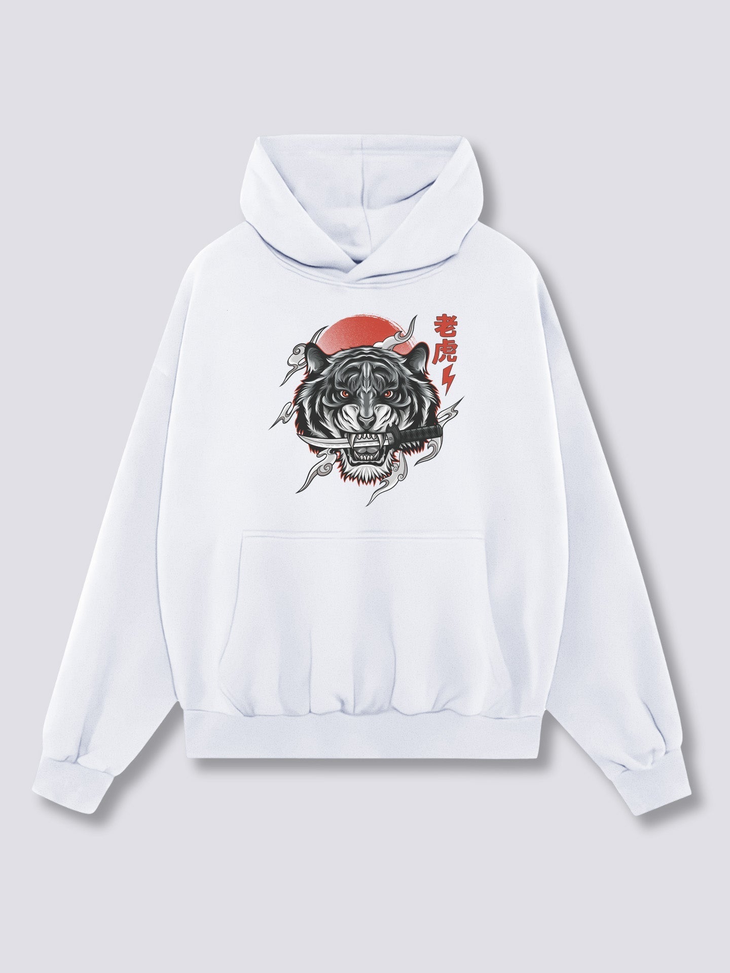Front Print - White Tiger Hoodie