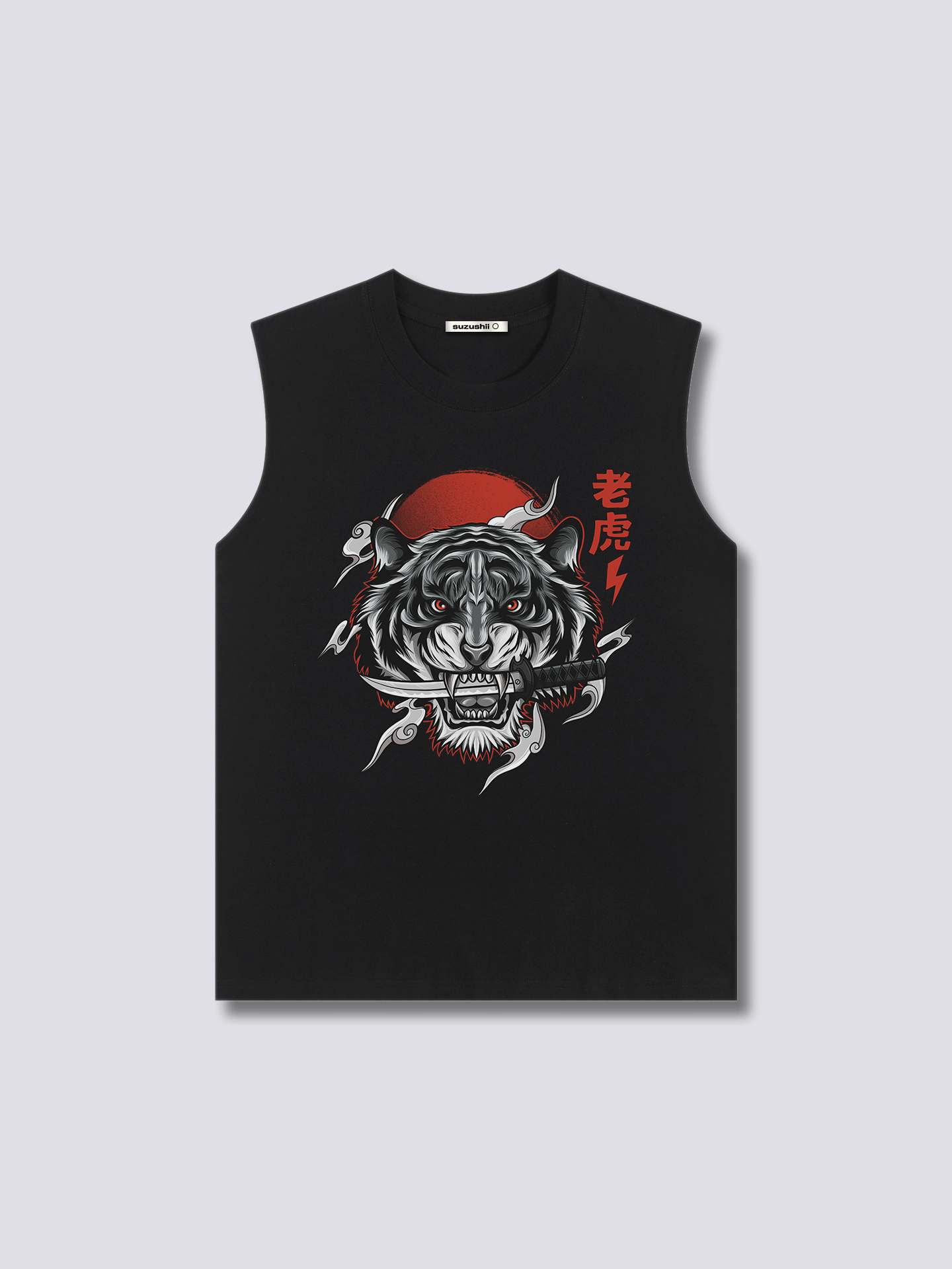 Front Print - White Tiger Tank Top