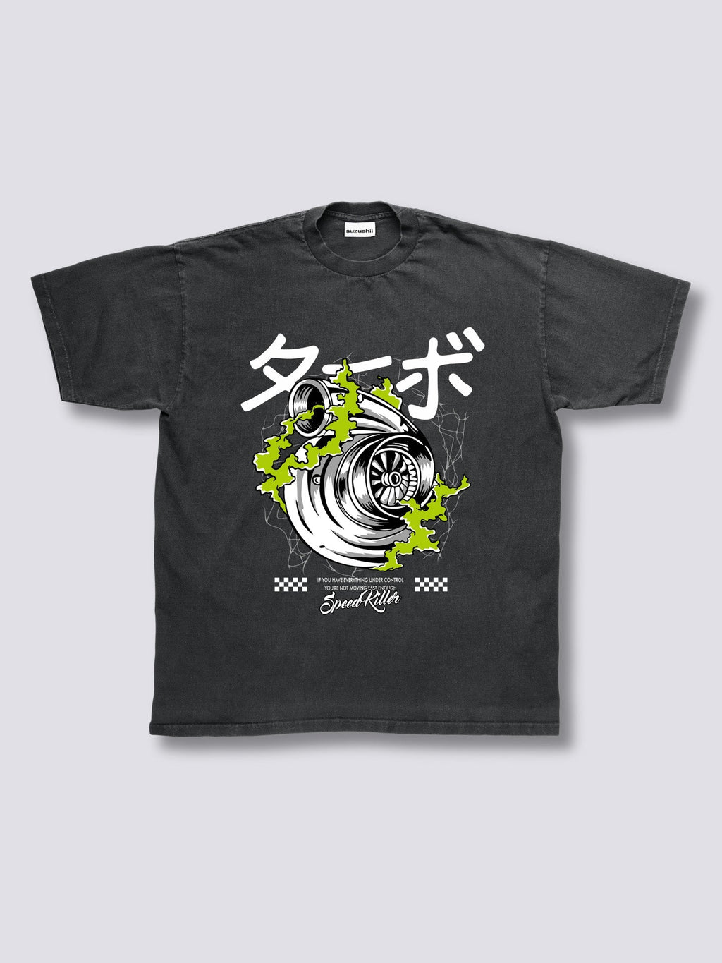 Front Print - Engine Vintage T-Shirt