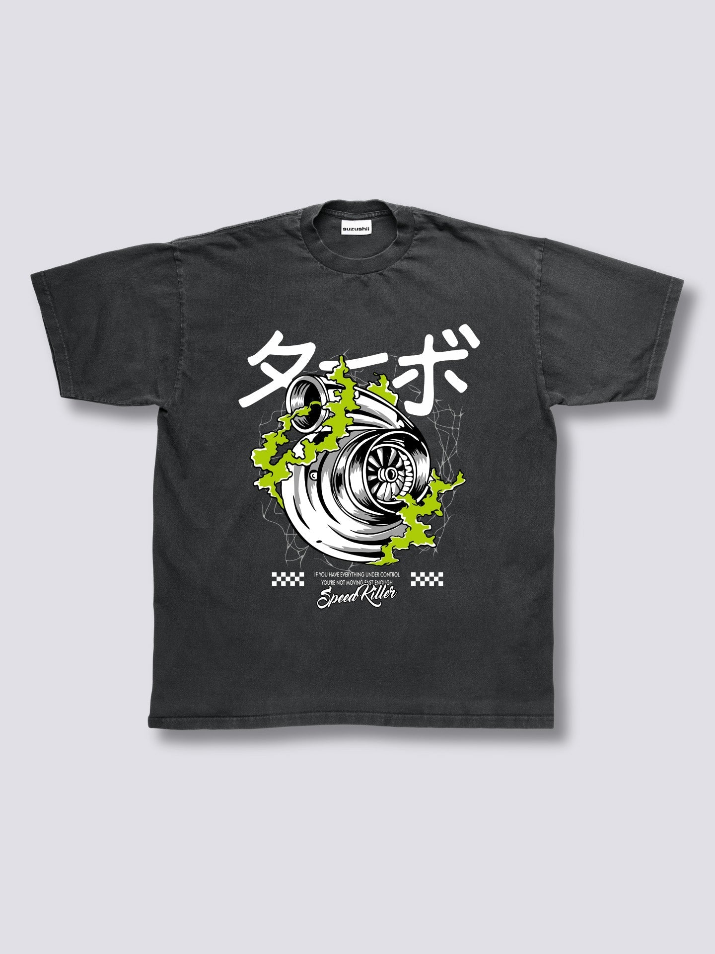 Front Print - Engine Vintage T-Shirt