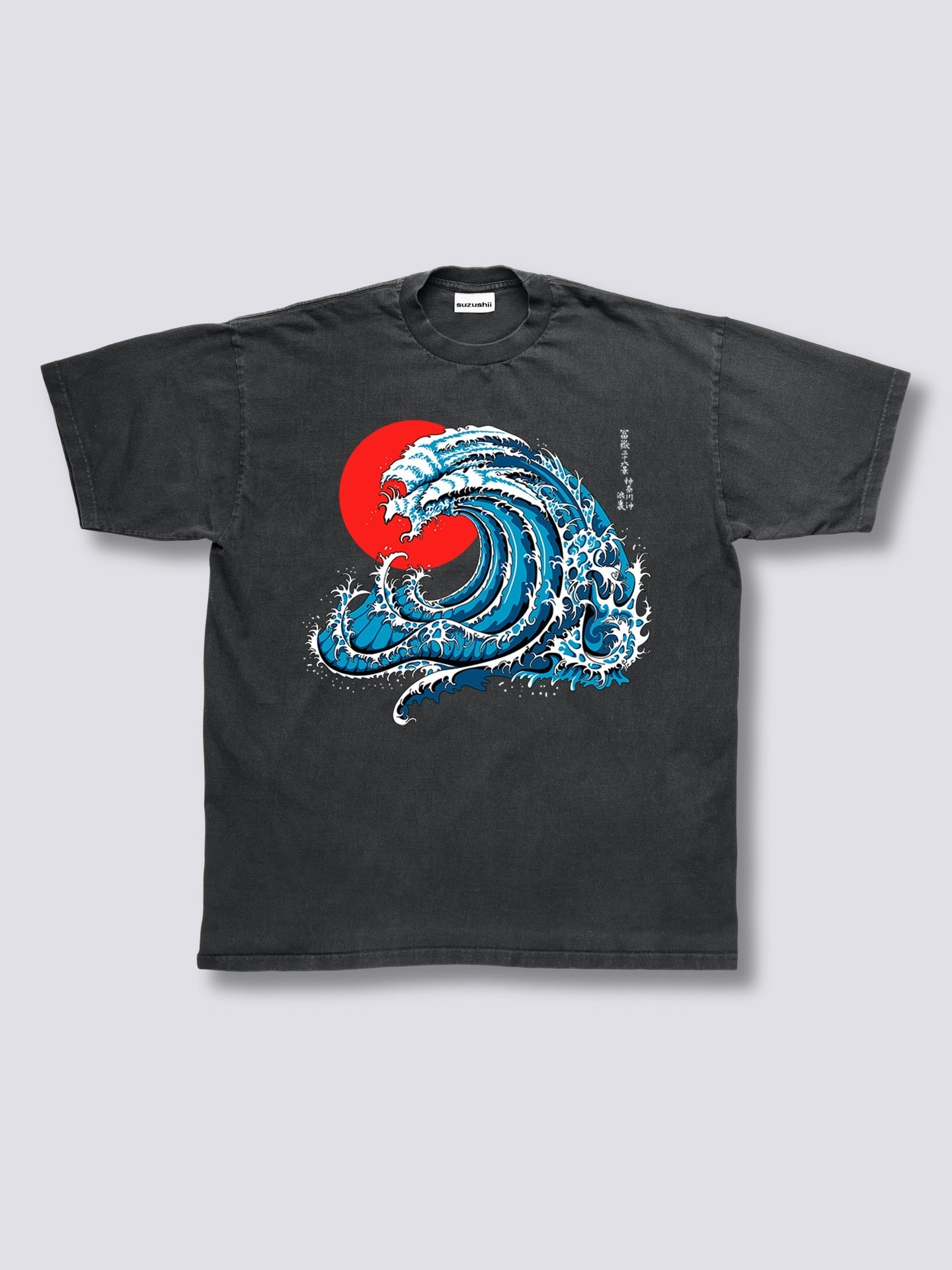 Front Print - Wavy Phoenix Vintage T-Shirt